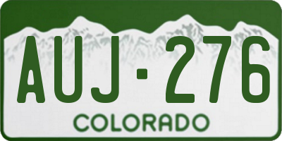 CO license plate AUJ276