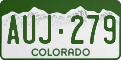 CO license plate AUJ279