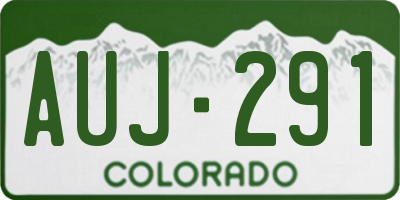 CO license plate AUJ291