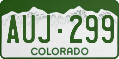 CO license plate AUJ299