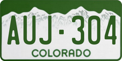 CO license plate AUJ304