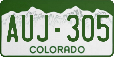 CO license plate AUJ305