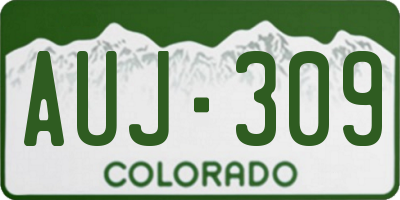 CO license plate AUJ309