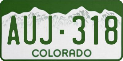 CO license plate AUJ318