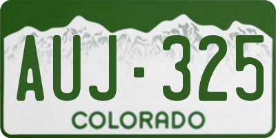 CO license plate AUJ325