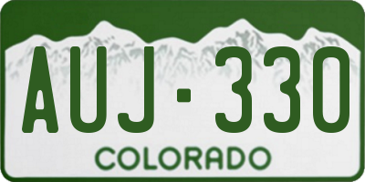 CO license plate AUJ330
