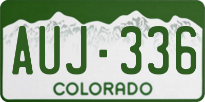CO license plate AUJ336