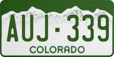 CO license plate AUJ339