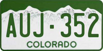 CO license plate AUJ352