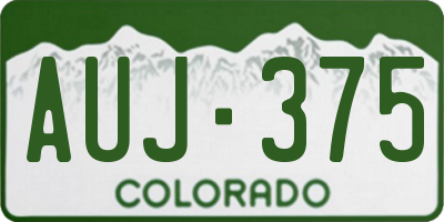 CO license plate AUJ375
