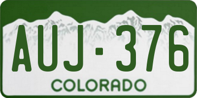 CO license plate AUJ376
