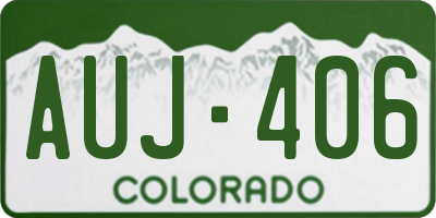 CO license plate AUJ406