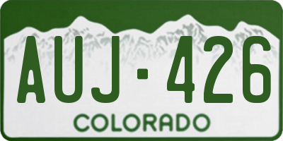 CO license plate AUJ426