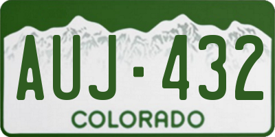 CO license plate AUJ432