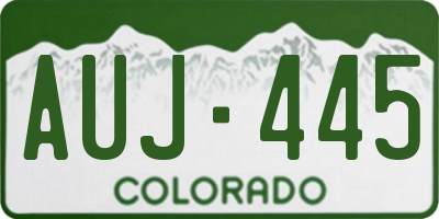 CO license plate AUJ445