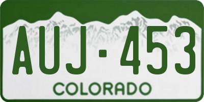 CO license plate AUJ453