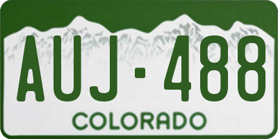 CO license plate AUJ488