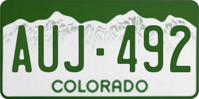 CO license plate AUJ492