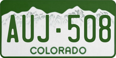CO license plate AUJ508