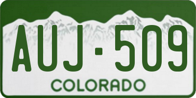 CO license plate AUJ509