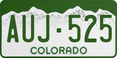 CO license plate AUJ525