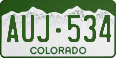 CO license plate AUJ534