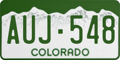 CO license plate AUJ548
