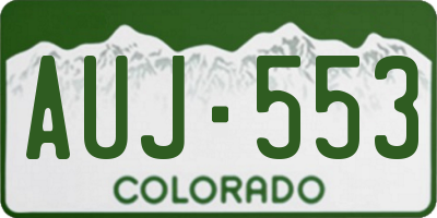 CO license plate AUJ553