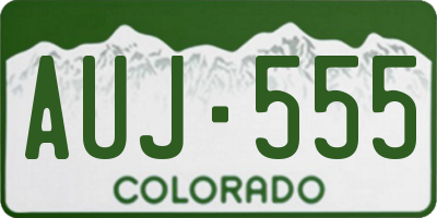 CO license plate AUJ555