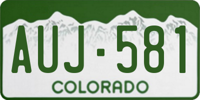CO license plate AUJ581