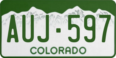 CO license plate AUJ597