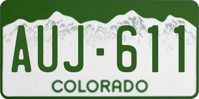 CO license plate AUJ611