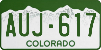 CO license plate AUJ617