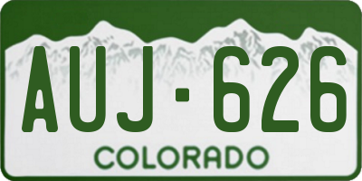 CO license plate AUJ626