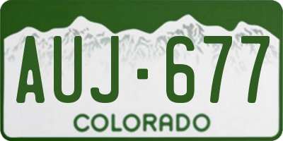 CO license plate AUJ677