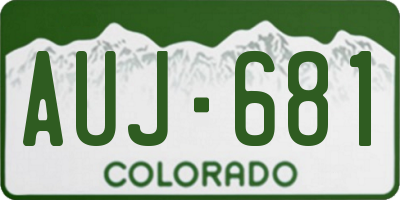 CO license plate AUJ681