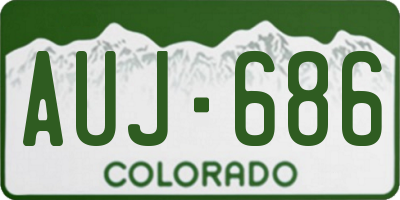 CO license plate AUJ686