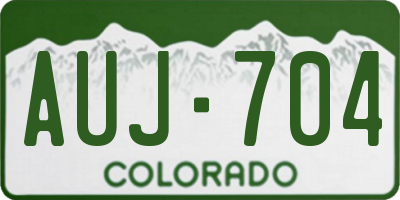 CO license plate AUJ704