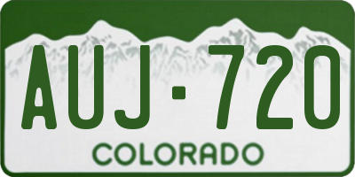 CO license plate AUJ720