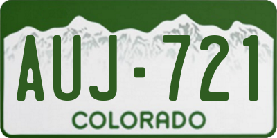 CO license plate AUJ721