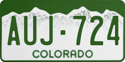 CO license plate AUJ724