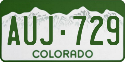 CO license plate AUJ729