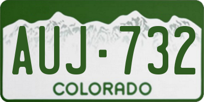 CO license plate AUJ732