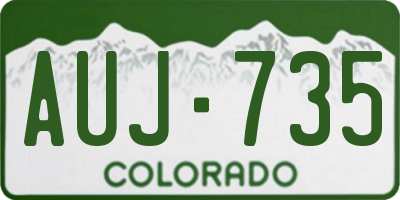CO license plate AUJ735