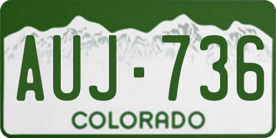 CO license plate AUJ736