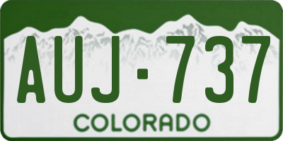 CO license plate AUJ737
