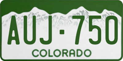 CO license plate AUJ750