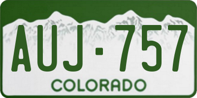 CO license plate AUJ757