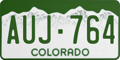 CO license plate AUJ764