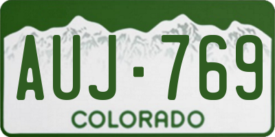 CO license plate AUJ769